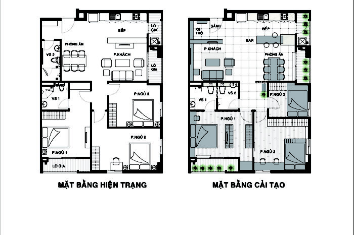 Mặt bằng cải tạo